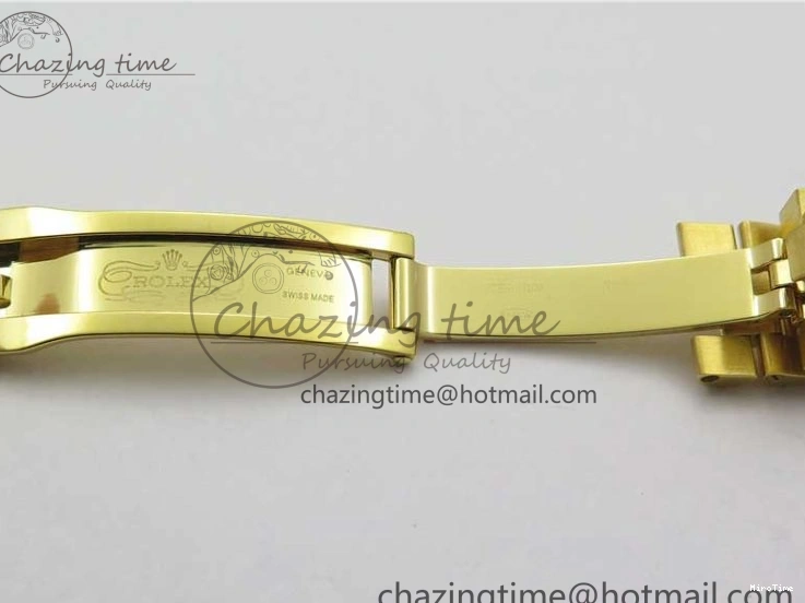 MiroTime 0408 Versatile Daydate 278288 31mm YG EWF Best Edition Green Malachite Dial Crystal Markers on YG President Bracelet ETA 2606